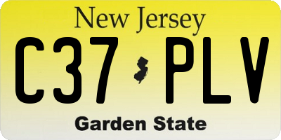 NJ license plate C37PLV