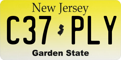 NJ license plate C37PLY