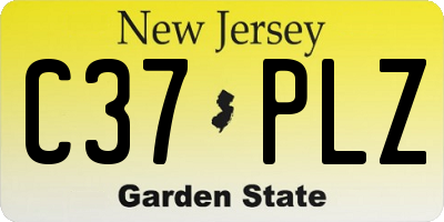 NJ license plate C37PLZ