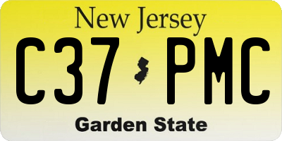NJ license plate C37PMC