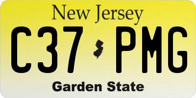 NJ license plate C37PMG