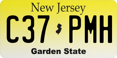 NJ license plate C37PMH