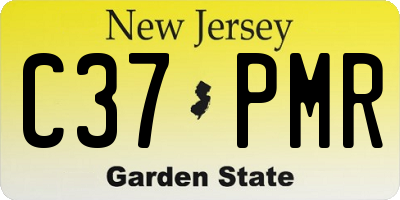 NJ license plate C37PMR