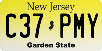 NJ license plate C37PMY