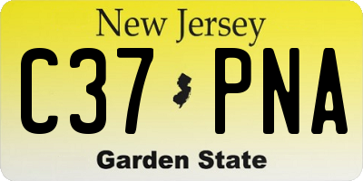 NJ license plate C37PNA