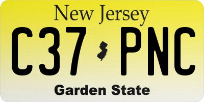 NJ license plate C37PNC