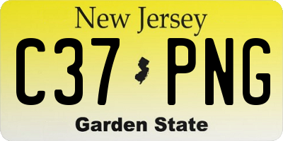 NJ license plate C37PNG