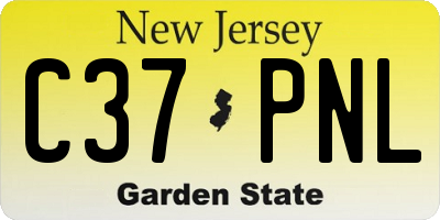NJ license plate C37PNL