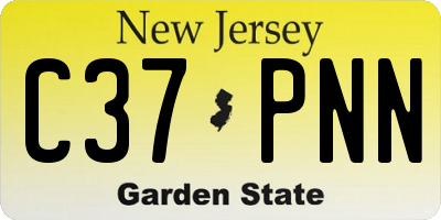 NJ license plate C37PNN