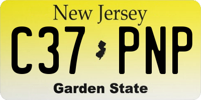 NJ license plate C37PNP