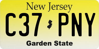 NJ license plate C37PNY