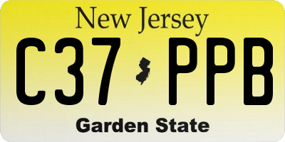 NJ license plate C37PPB