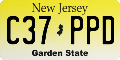 NJ license plate C37PPD