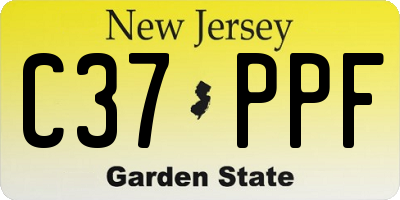 NJ license plate C37PPF