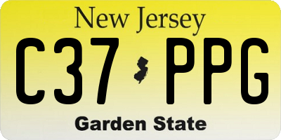NJ license plate C37PPG