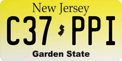 NJ license plate C37PPI