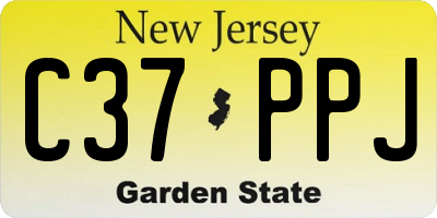 NJ license plate C37PPJ