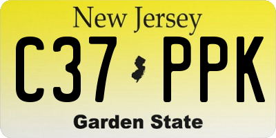 NJ license plate C37PPK