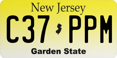 NJ license plate C37PPM