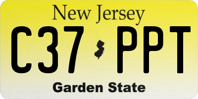 NJ license plate C37PPT