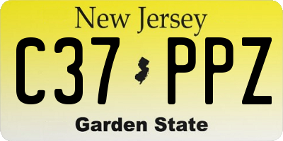 NJ license plate C37PPZ