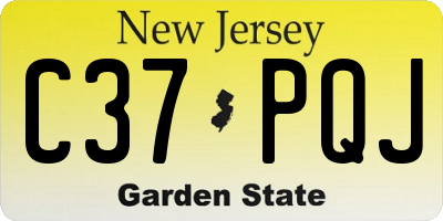 NJ license plate C37PQJ