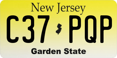NJ license plate C37PQP