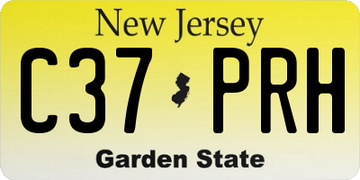 NJ license plate C37PRH