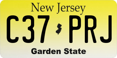 NJ license plate C37PRJ