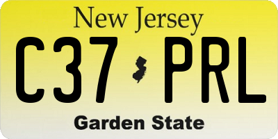 NJ license plate C37PRL