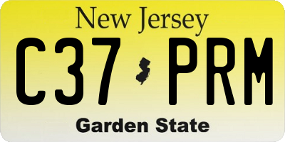 NJ license plate C37PRM