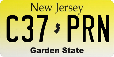 NJ license plate C37PRN