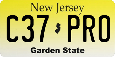 NJ license plate C37PRO