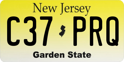 NJ license plate C37PRQ