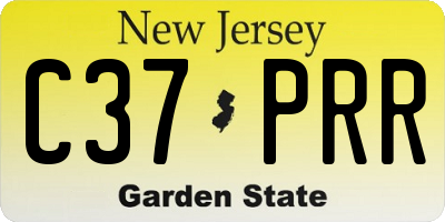 NJ license plate C37PRR