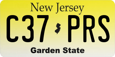 NJ license plate C37PRS