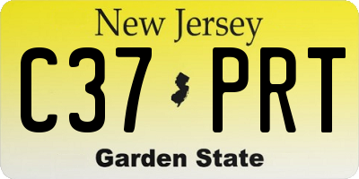 NJ license plate C37PRT