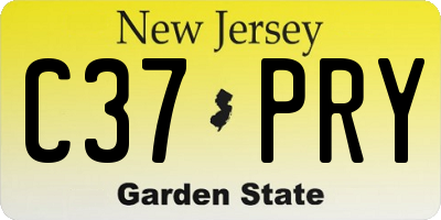 NJ license plate C37PRY
