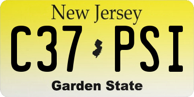 NJ license plate C37PSI