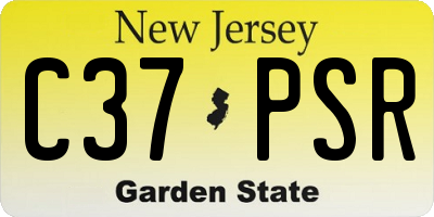 NJ license plate C37PSR