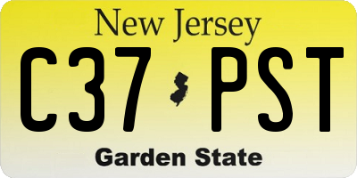 NJ license plate C37PST