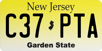 NJ license plate C37PTA