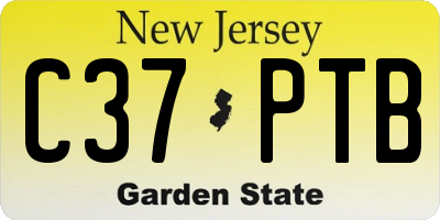 NJ license plate C37PTB