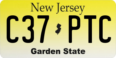 NJ license plate C37PTC