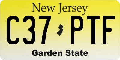 NJ license plate C37PTF