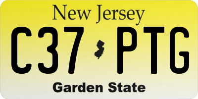NJ license plate C37PTG