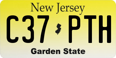NJ license plate C37PTH