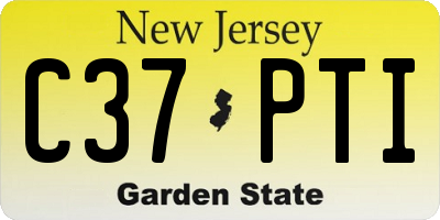 NJ license plate C37PTI