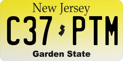 NJ license plate C37PTM