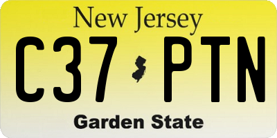 NJ license plate C37PTN
